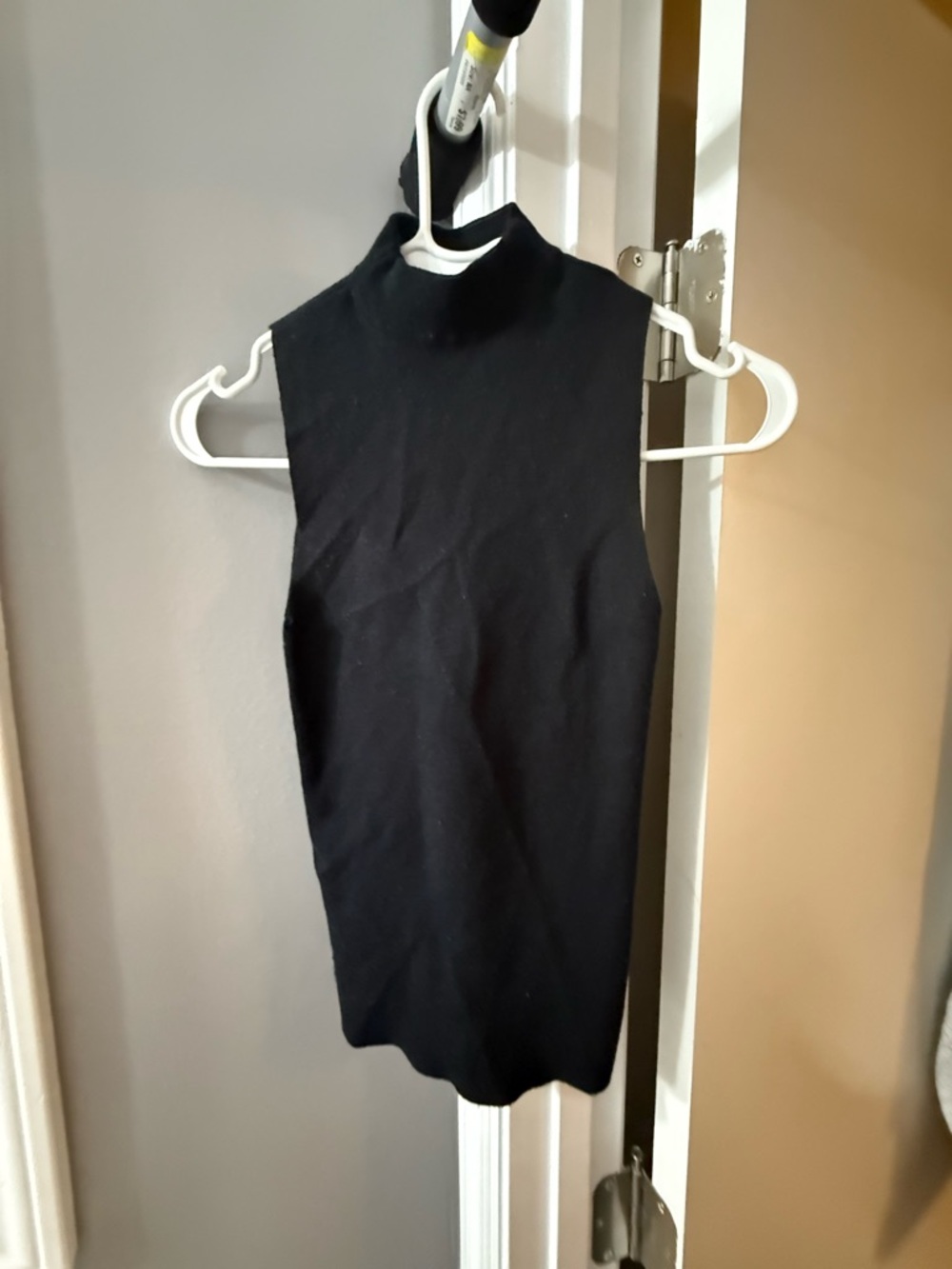 Express Black Mock Neck Sleeveless Top